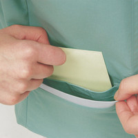 自重堂　制服百科　エコ５バリュー長袖スモック　スモークグリーン　Ｍ　47825（直送品）