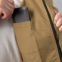 自重堂　制服百科　ストレッチ半袖ジャンパー　キャメル　Ｌ　75010（直送品）