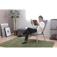 アイリスオーヤマ ウッドアームチェア ハイタイプ グレー 1脚（直送品）