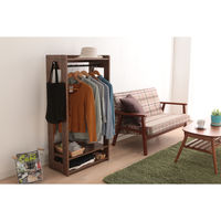 アイリスオーヤマ 木製ワードローブ 幅600×奥行320×高さ1200mm ブラウン 1台（直送品）