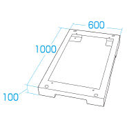 サンワサプライ チャンネルベース黒色（奥行1000用） CP-SVCB6010BKN 1台（直送品）