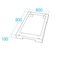 サンワサプライ チャンネルベース黒色（奥行900用） CP-SVCB6090BKN 1台（直送品）