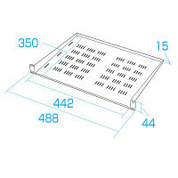 サンワサプライ EIA用スリット付棚板（1U） CP-SVNT1UN 1台（直送品）