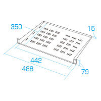 サンワサプライ EIA用スリット付棚板（2U） CP-SVNT2UBKN 1台（直送品）