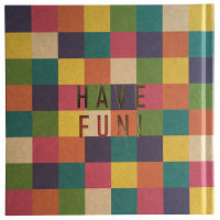 ワールドクラフト フリーアルバム Sサイズ カラフルチェック W01-KFA-0002 1冊（直送品）