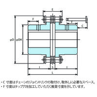 椿本チエイン ローラチェーンカップリング ステンレスシリーズ(下穴品/本体のみ) CR4014HーSS 1個（直送品）