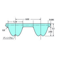 椿本チエイン PXベルト P8M形 BG1280P8M60ーW 1個（直送品）