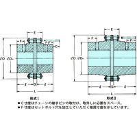 椿本チエイン ローラチェーンカップリング(下穴品/本体のみ) CR12022H 1個（直送品）