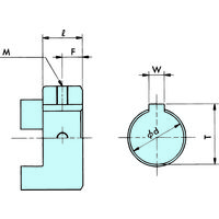 椿本チエイン ジョーフレックスカップリング Lシリーズ ハブ L070AーHUBー019JN 1セット(3個)（直送品）