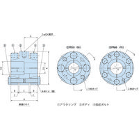 椿本チエイン パワーリジッドカップリング EPR58ー22ー25 1個（直送品）