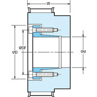 椿本チエイン PXロックプーリ Sタイプ P8M形 PT64P8M25BFーFS4625 1個（直送品）