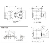 椿本チエイン サーボモータ用 TERVO減速機(ハイポイドギヤヘッド) HMTK2242U40SーL1PC 1個（直送品）
