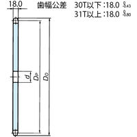 椿本チエイン RS100 スプロケット 1Aタイプ RS100ー1A42TQ 1個（直送品）