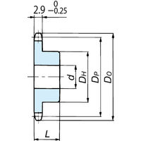 椿本チエイン RS25 ステンレススプロケット 1Bタイプ RS25ー1B26TーSS 1個（直送品）