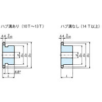 椿本チエイン RS35 ステンレススプロケット 1Bタイプ RS35ー1B25TーSS 1個（直送品）