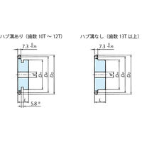 椿本チエイン RS40 ステンレススプロケット 1Bタイプ RS40ー1B21TーSS 1個（直送品）