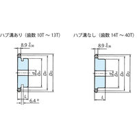 椿本チエイン RS50 ステンレススプロケット 1Bタイプ RS50ー1B25TーSS 1個（直送品）