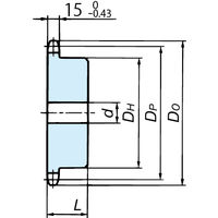 椿本チエイン RS80 ステンレススプロケット 1Bタイプ RS80ー1B17TーSS 1個（直送品）