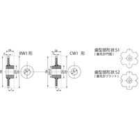 椿本チエイン RFコンベヤチェーン用スプロケット(Rローラ)BW・BW1形 RF12200R12TーBW1N 1個（直送品）
