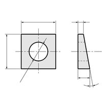 岩田製作所 テーパー角座金 ZFM1008 1セット(50枚:10枚×5ケース)（直送品）