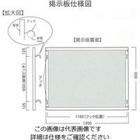 加藤商店 コンパクト掲示板 スチール製 900×1200 KGC-002 1枚（直送品）