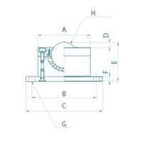 フリーベアコーポレーション フリーベア Hーtype (フランジ取付) Cー12H 1個（直送品）