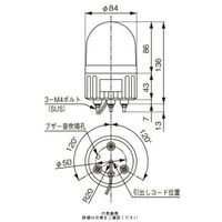 シュナイダーエレクトリック 黄 φ84 電球回転灯+ブザー 24V AXBー24Y 1個（直送品）