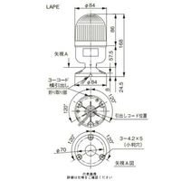 シュナイダーエレクトリック 赤 φ84 LED表示灯(円形取付台) 24V LAPEー24R 1個（直送品）