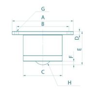 フリーベアコーポレーション フリーベア Dーtype(フランジ取付) Cー12D 1個（直送品）