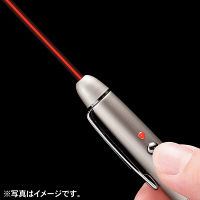 【処分品】サンワサプライ レーザーポインター LP-RD306S 赤色レーザー ボールペン付き ボタン電池 連続使用3.5時間（直送品）
