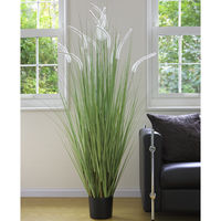 萩原 CATTAIL GRASS キャットグラス 高さ約153cm 光触媒加工付き 人工観葉植物 1鉢（直送品）