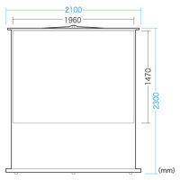 サンワサプライ プロジェクタースクリーン PRS-Y100K 100型 4:3 ポール式（直送品）