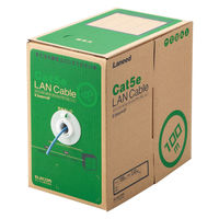 LANケーブル 100m cat5e 単線 箱入り(リレックス) ブルー LD-CT2/BU100/RS エレコム 1本（直送品）