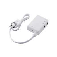 USB充電器 電源タップ コンセント×1 USB-A×3 60cm ホワイト MOT-U06-2134WH エレコム 1個（直送品）