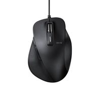 エレコム ＢｌｕｅＬＥＤマウス／握りの極み／Ｌサイズ／有線／５ボタン M-XGL10UBBK 1個