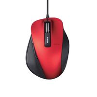エレコム ＢｌｕｅＬＥＤマウス／握りの極み／Ｓサイズ／有線／５ボタン／レッド M-XGS10UBRD 1個