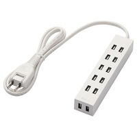 延長コード 電源タップ コンセント 1m 6個口 ほこり防止 シャッタータップ 白 T-NFL01-2610WH エレコム 1個
