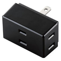 トリプルタップ 電源タップ コンセント 2ピン 3個口 3方向 分配 ブラック T-TR01-2300BK エレコム 1個（直送品）