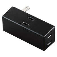 トリプルタップ サイドタップ 電源タップ コンセント 2ピン 3個口 分配 ブラック T-TR04-2300BK エレコム 1個