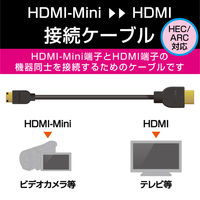 エレコム HDMIケーブル/1.4/mini/2m/ブラック DH-HD14EM20BK 1本