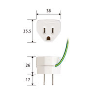 3ピン→2ピン変換プラグ コンセント ノイズ対策機能 T-H32N エレコム 1個（直送品）