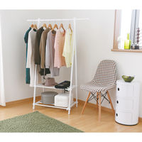 アイリスオーヤマ ハンガーラック 2段 ホワイト 幅1080×奥行450×高さ1500mm 1台（直送品）