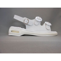 山一 フルールエアソールサンダル(2バンド) ホワイト LL YI7705 1足　ナースサンダル（直送品）