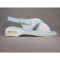 山一 フルールエアソールサンダル(クロス) ブルー L YI7707 1足　ナースサンダル（直送品）