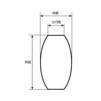 アズワン 両凸レンズ φ10mm 焦点距離:20mm バックフォーカス:19.2mm 材質:BKー7 3-6965-11 1個（直送品）