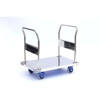 金沢車輌 静音ステンレス台車 両ハンドル 積載荷重300kg SUS-303GS 1個 3-4799-07（直送品）