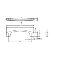 スガツネ工業 ダイカストハンドル SAZー121CR 1セット(2個)（直送品）