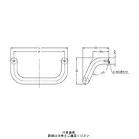 スガツネ工業 ステンレス鋼製ハンドル LFー12ー96 1個（直送品）