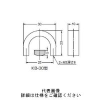 スガツネ工業 ステンレス鋼製ハンドル KBー30S 1セット(2個)（直送品）