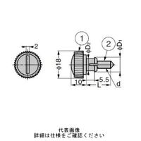 スガツネ工業 脱落防止ねじワンタッチ取付 DBN4ー21SUS 1セット(10個)（直送品）